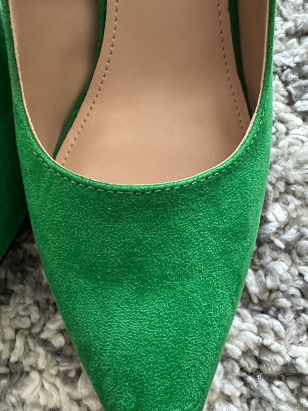 MICHAEL Michael Shannon Green Suede Pointed Toe Pumps - Picture 3 of 7